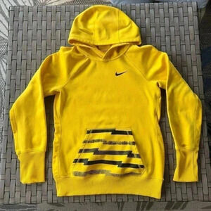 Nike Livestrong Therma-Fit Unisex‎ Hooded Pullover Sweatshirt Size Small Yellow